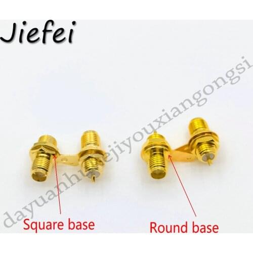 100-500 Pcs New Gold plated RF Adapter Connector SMA Female Panel Mount With Nut Bulkhead Handle Solder