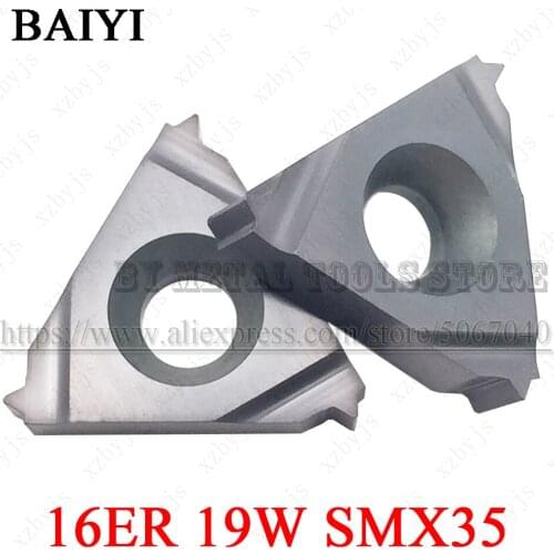 16ER 19W SMX35 tungsten Carbide Insert 10PCS 16ER 19W SMX35 Lathe CNC Tools Cutter 16ER Thread Turning tool