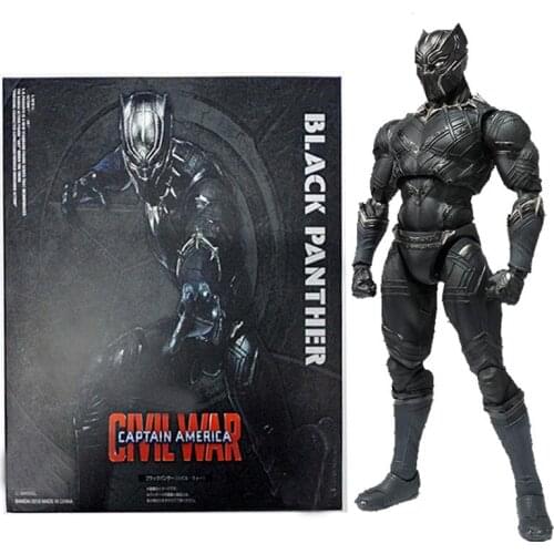 17CM Disney The Avengers Figures PVC Black Panther Doll Decoration Collection Figurine Toys For Children Birthday Gift