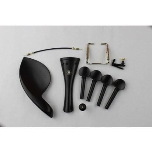 3 set high quality top ebony violin parts model 4/4 very nice violin accessories