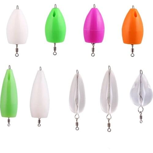 5pcs/ Bullet Fishing Floating Fishing Space Beans Balls Light weight bait assisted thrower Texas Rig Fishing Plastic Worm