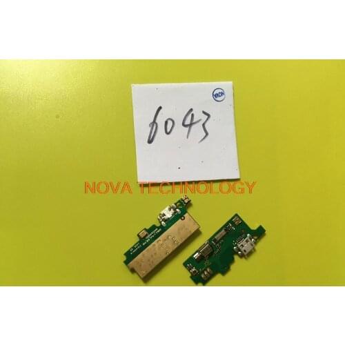 5Pcs/Lot OT 6043 USB Dock Connector Phone Parts For Alcatel Idol X Plus OT6043 Charger Port Flex Cable With Vibrator