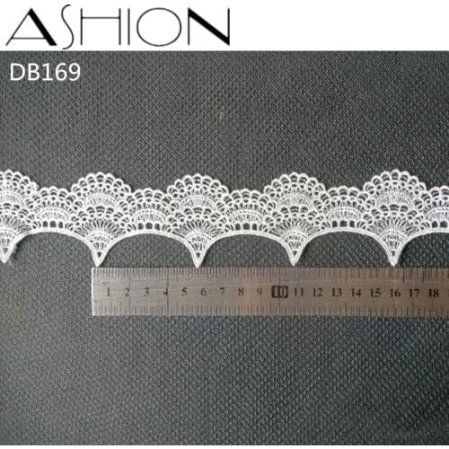 5 yards 50MM white Embroidered net Lace Fabric DIY skirt hem Dance costumes Garment Accessories lace trim Sewing Craft LP-DB169