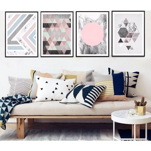 Abstract Marble Canvas Painting Geometric Veins Wall Art Pictures Nordic Pop Poster HD Printing For Home Decor Unframed
