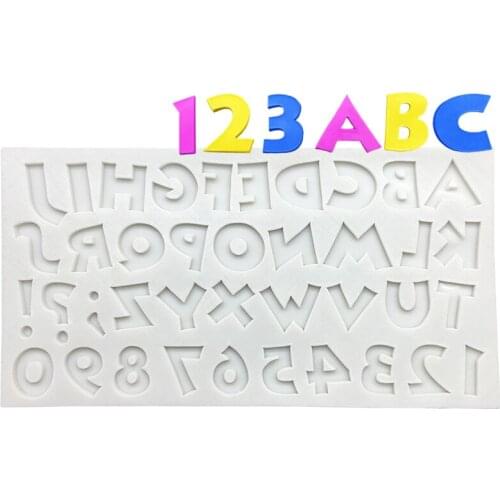 Alphabet Number Letter Silicone Sugarcraft Mold Cupcake Chocolate Baking Mold Fondant Cake Decorating Tools