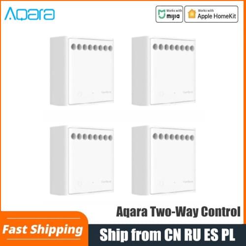 Xiaomi Mijia Aqara Eigenstone Two-Way Control Module Wireless Relay Controller 2 Channels Work for MiJia Mihome APP Home Kit