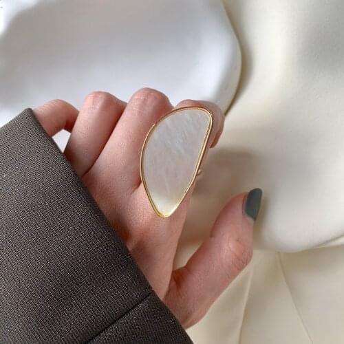 Fashion woman rings acetate plate The adjustable ring oval acrylic resin geometry rings Trendy Geometric Wedding bands rings