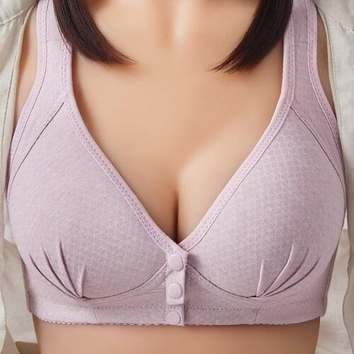 Seamless Sexy Bra For Women Push Up Fashion Bras Wire Free Lingerie Full Cup Bralette Cotton Underwear Brassiere Front Closure