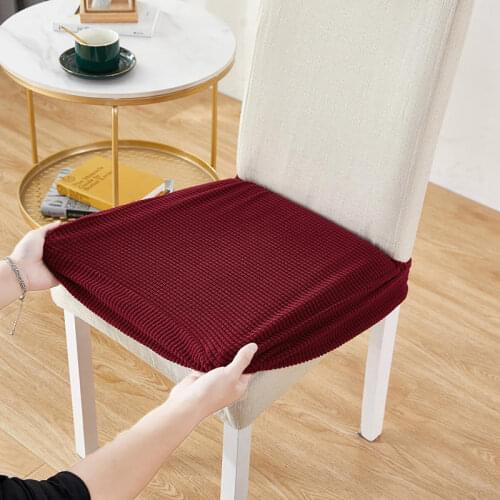 Jacquard Stretch Seat Covers Dining Room Chair Covers for Kitchen Upholstered Armless Chairs Cushion Slipcovers Stool Cover