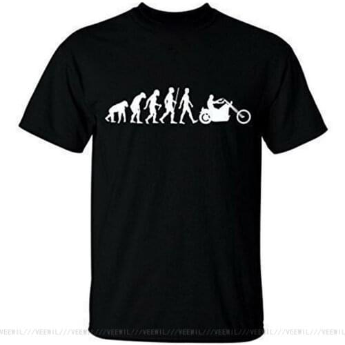 Mens Chopper Evolution T Shirt Motorbike Riding Bike Ride Lover Cool Casual Pride Street T-Shirt Men Unisex New Fashion Tshirt