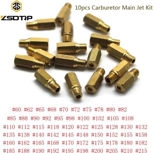 ZSDTRP 10pcs Carburetor Main Jet Kit M5 Main Jet For Keihin OKO/KOSO/PWK/BD/CRS/ FCR/FCR-MAX/PD/PE/ PJ/PWM Carburetor Main Jet
