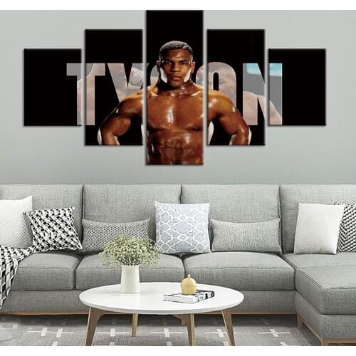 Canvas Painting Print Mike Tyson Modular Poster Wall Art Famous Boxer HD Sports Home Decor Boxing For Bedroom Framework