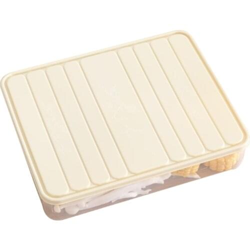 Food Preservation Tray Stackable Refrigerator Dumplings Clear Organizer with Lid