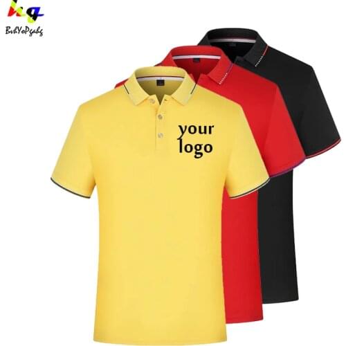 Custom logo / DIY printing mens and womens quick-drying short-sleeved Polo shirt