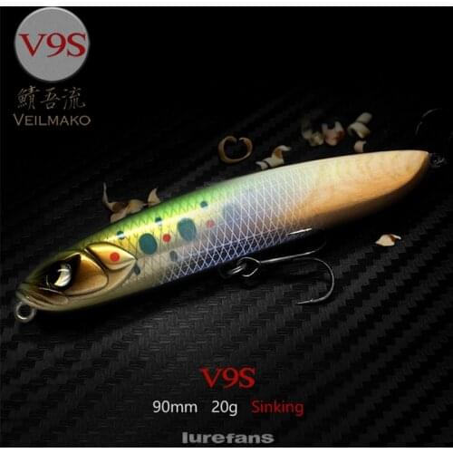 Lurefans V9s bait submerged perch mandarin fish super long cast bait pencil luya bait 90mm 20g Sinking Wobblers Fishing Lure