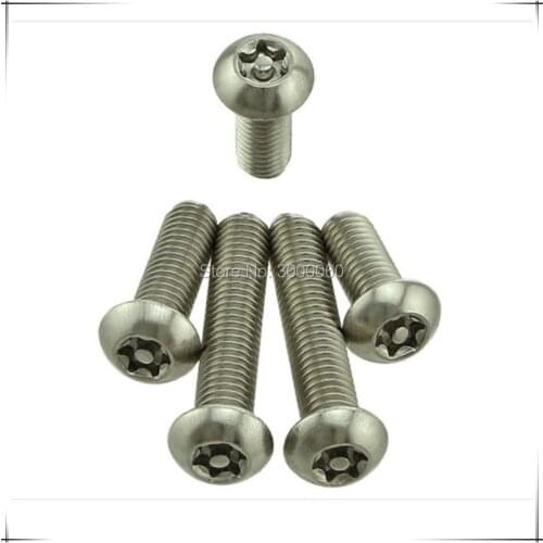 M4 Stainless Steel 304 Round Head Pin Torx Screw Safety Anti Theft Security Screw 100pcs/lot