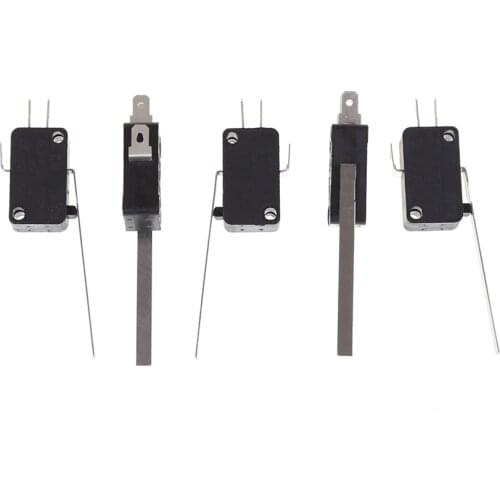 Micro Long Handle Lever Arm Normally Open Close Limit Switch KW7-9 5Pcs