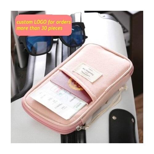 Fashion Color Travel Bag Multifunctional Travel Accessories Passport Holder Women Travel Storage Bag For Money Tickets Cards