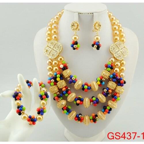 Fashion Crystal Beaded Choker Necklace Opaque Red African Beads Jewelry Set Nigerian Wedding Bridal Jewelry Sets