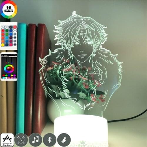 Novelty Anime Night Light LED Kulolo Lushilufelu Figure Desk Lamp 3D Hunter X Hunter Touch Sensor Nightlight Kids Fans Gift Club
