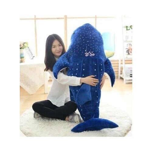 Huge 150cm cartoon dark blue whale plush doll soft hugging pillow toy birthday gift h2827