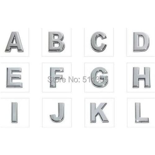 Wholesale 260pcs/lot 8mm A-Z chrome slide letter DIY English Alphabet