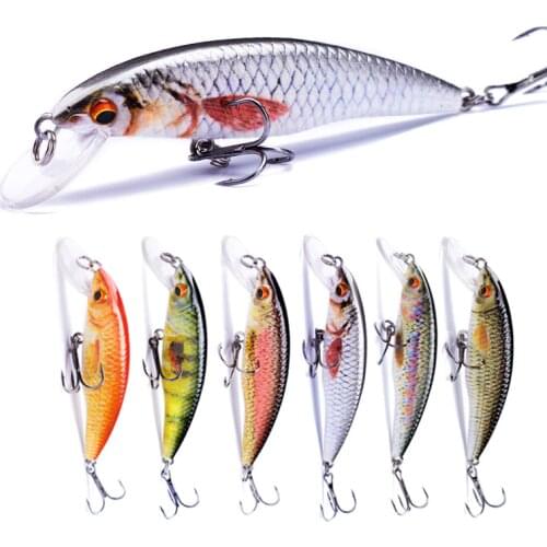 Agoie 78mm/ 7g Minnow Fishing Lure Artificial Wobbler Bionic Hard Crank Bait Swimbait Fish Crankbait Tackle Lures Floating