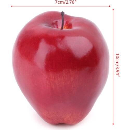 2Pcs Realistic Lifelike Artificial Fruit Red Delicious Kitchen Fake Display Food Decorative Craft