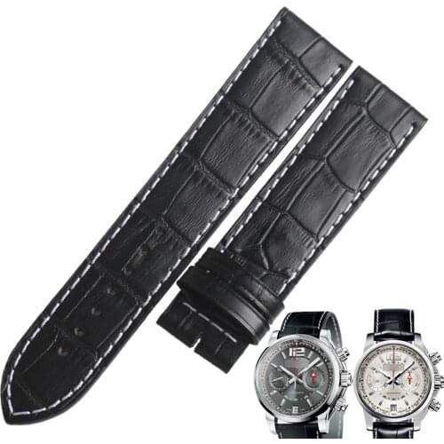 WENTULA Wan Watch Band For Longines L3.666.4 Genuine leather Watch Band original Strapps Brand Leather Watchband For Man