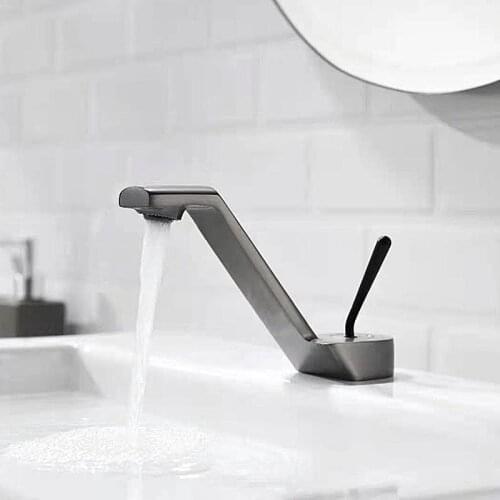 Single Hole Water Mixer Taps Rose Gold/Grey/Brushed Gold/Chrome/Black Brass Bathroom Basin Faucet