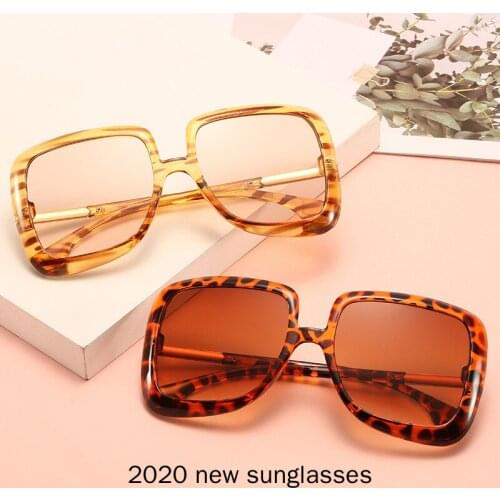 Square Oversized Sunglasses Women 2020 Punk Vintage Sunglasses Fashion Retro Sunglasses Men Gradient Eyewear Punk Ladies NX