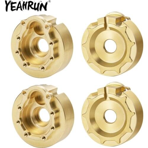 YEAHRUN Heavy Duty Brass Counterweight Wheel Rims Hub Internal Weight for Traxxas TRX-4 TRX4 1/10 RC Crawler Car Upgrade Parts