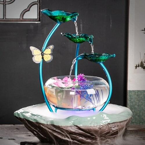 Creative Lucky Small Landscape Fountain Landscaping Circulating Water Fish Tank Water Waterfall Ornaments