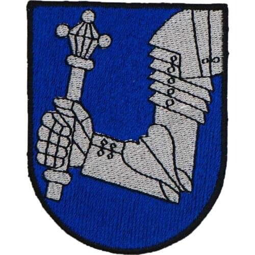 Mechanical arm iron on backing funny punk rock embroidered biker motorcycle patches for vest