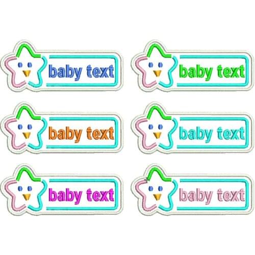 Custom Kindergarten Baby Name Patch Star Embroidery Sewing Craft Garment Decor for DIY Accessories Supplies