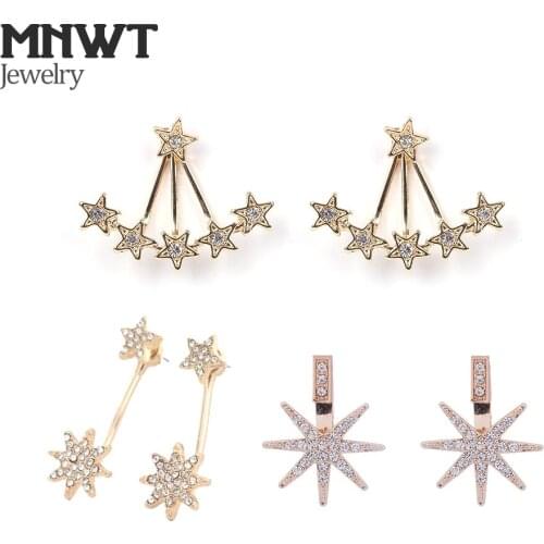 MNWT Cute Exquisite Star Earrings Fashion Crystal Earring for Women Jewelry Gift Boucle D'oreille Earring