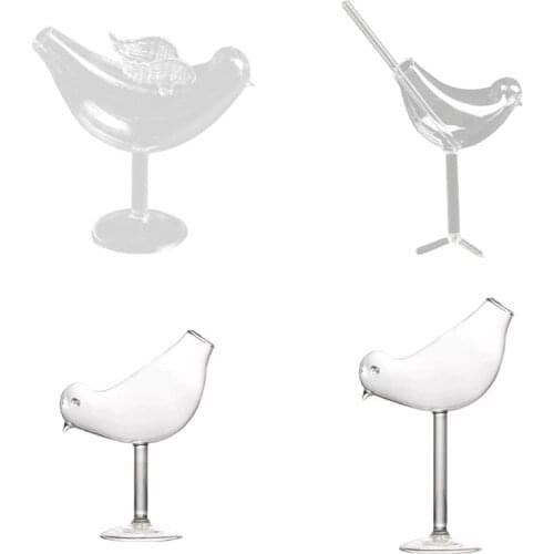 150Ml Creative Bird Shape Cocktail Goblet Glass Personality Molecular Smoked