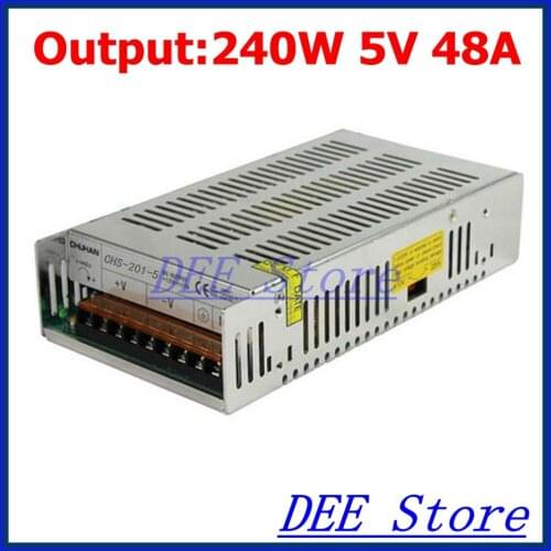 240W 5V(4.5V~5.5V) 48A Single Output Adjustable Switching power supply unit for LED Strip light Universal AC-DC Converter
