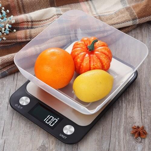 5Kg/10Kg 1G Digital Kitchen Scale Stainless Steel Kitchen Electronic Scales High Accurate Food Baking Scale Weigh Kitchen Scales