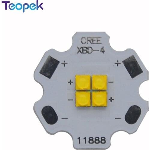 5PCS CREE XBD XB-D 4 LEDS 12V 12W Warm /Neutral/ Cool White led chip 20mm base