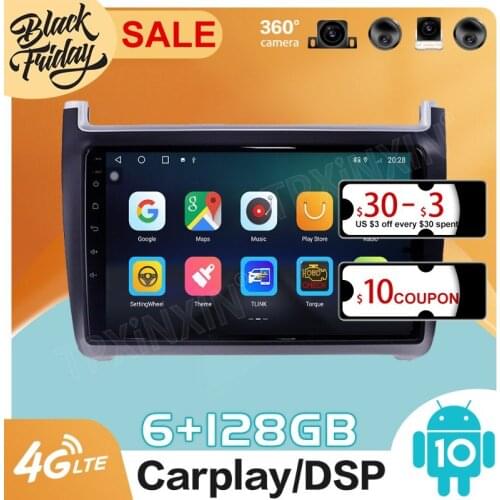 Android 10 6G+128GB for Volkswagen polo 2008 2015 Car GPS Navigation Auto Radio Stereo Video Multimedia Player Carplay Head Unit