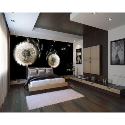 Custom large murals Wallcoverings, romantic Dandelion for bedroom TV living room safe background wall decoration papel de parede