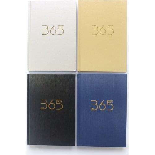 Domikee New 365 days gold foil hardcover office school daily hourly planner notebook stationery,gift swrap,undated for 2020 year