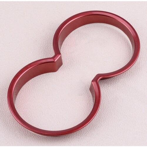 DWCX Red ABS Inner Console Water Cup Holder Trim Cover Moulding Fit For Porsche Macan 2014-2018 Car Styling Accessories