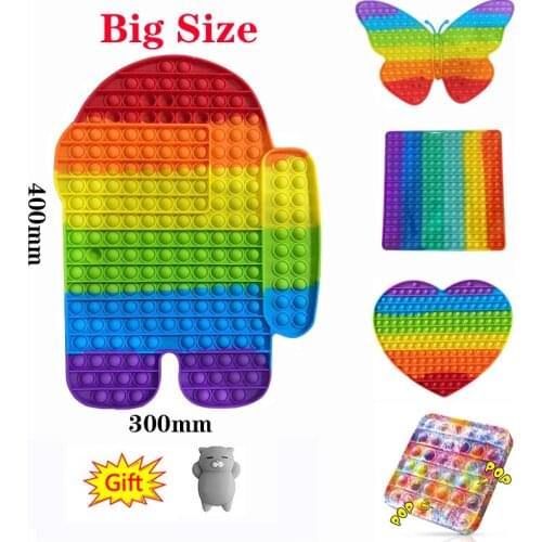 Big Size 400/500mm Push Fidget Toys Pop Anti Soft Decompression Toys For Adults And Children Autism Relief Compression Toy Gift