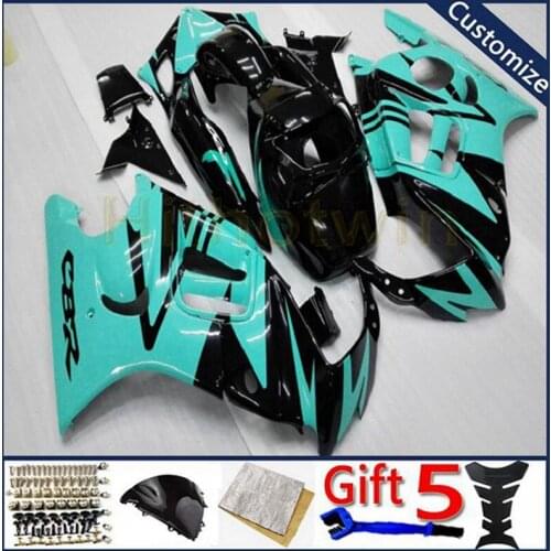 Custom motorcycle bodywork kit For CBR600F3 1997 1998 CBR600 F3 97 98 ABS plastic motor Fairing kit light blue