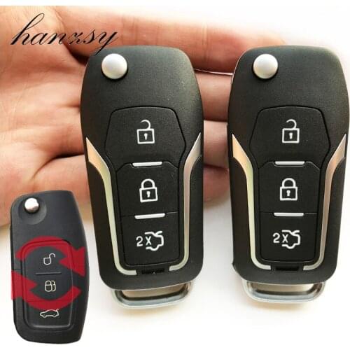 3 Buttons Modified Remote Key Case For Ford C Max S Max Galaxy Focus Fiesta Ecosport Kuga Escape Flip Folding key shell Fob