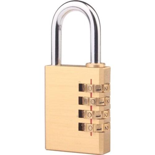Brass password padlock digital padlock student password lock customs luggage locker mini lock