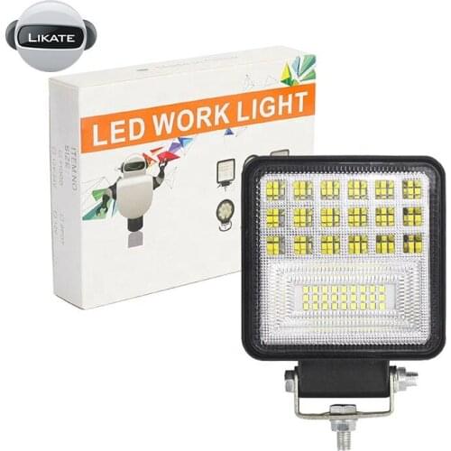 LKT LED Spot Light Bar 4 Inch 18W 27W 48W 24V 12V 135w LED Work Light for Car 4WD Truck Tractor Boat Trailer 4x4 SUV ATV