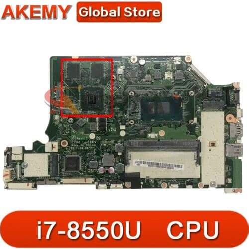 Akemy Laptop motherboard For ACER Aspire A515-51G A315-53G i7-8550U Mainboard LA-E892P SR3LC N17S-G1-A1 DDR4